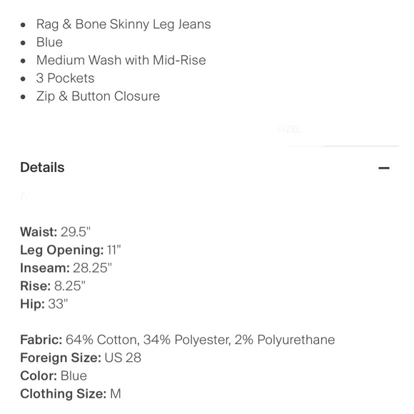 Rag&Bone Mid-rise Skinny Jeans - Picture 3 of 6